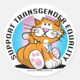 Sticker Rond Chat transgenre