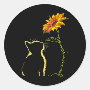 Sticker Rond Chat Tu Es Mon Sunshine Chats Dons Tefts