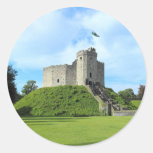 Sticker Rond Château de Cardiff - Gardien II