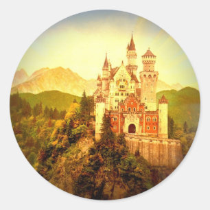Sticker Rond Château de Neuschwanstein