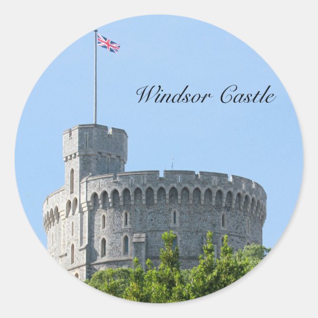 Sticker Rond Château de Windsor (Devant)