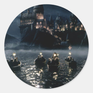 Sticker Rond Château Harry Potter   Arrivée à Poudlard