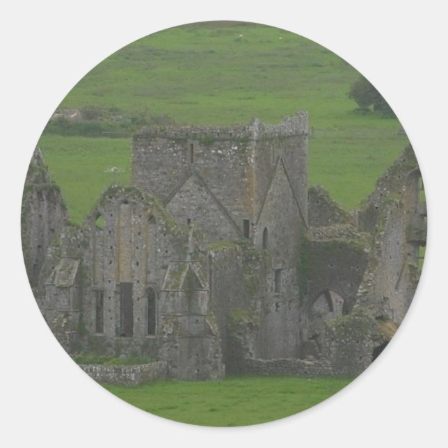 Sticker Rond Château Irlande (Devant)