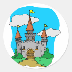 Sticker Rond Château médiéval