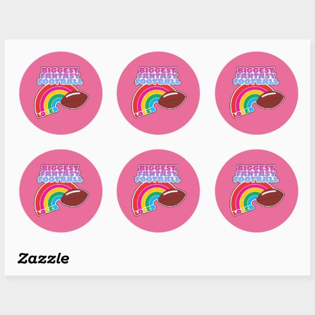 Sticker Rond Châtiment du plus grand Imaginaire de football (Feuille)