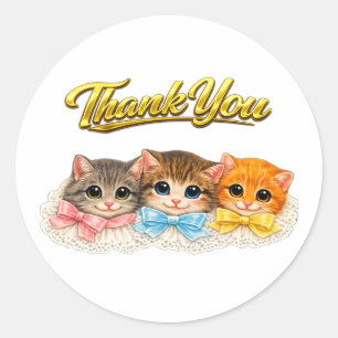 Sticker Rond Chatons de style victorien Rubans et Dentelle Merc