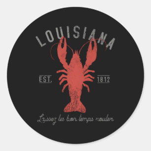 Sticker Rond Chaudière à langouste Louisiane Laissez Les Bon Te