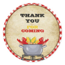 Chaudière de écrevisses carreaux rouges Gingham