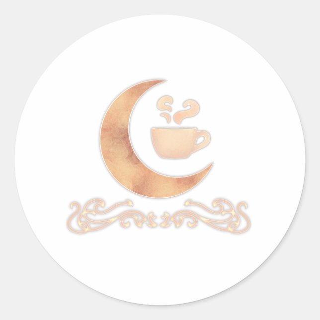 Sticker Rond chaudières à chutes lumineuses (Devant)