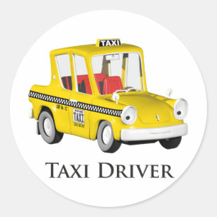 Sticker Rond chauffeur de taxi
