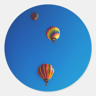 Sticker Rond Chauffeurs de ballons à air chaud
