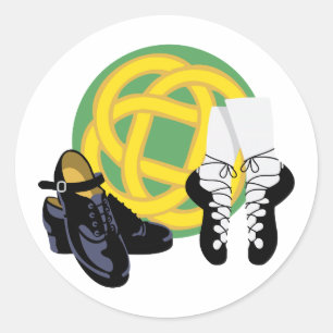 Sticker Rond Chaussures celtiques d'Irlandais de noeud
