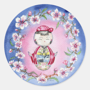 Sticker Rond Chaussures "Cherry Blossom"