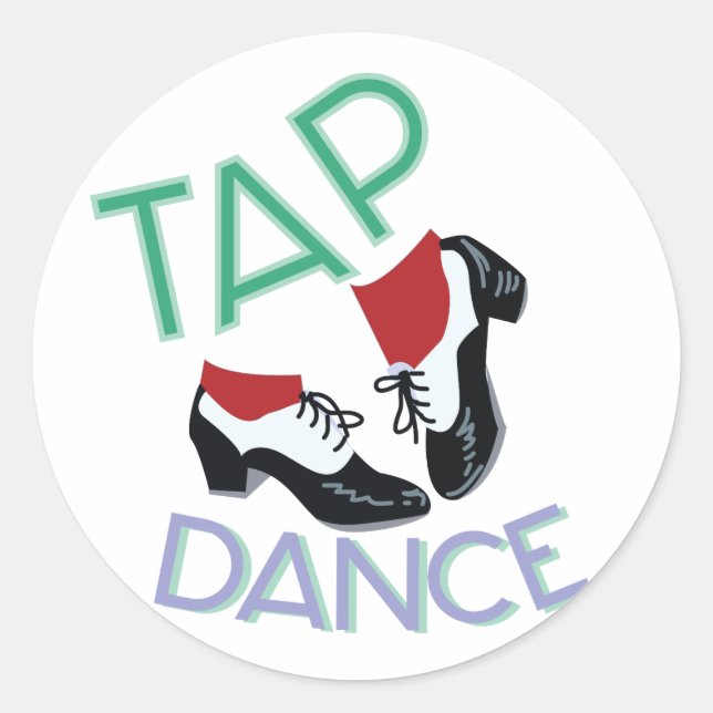 Sticker Rond Chaussures de danse (Devant)