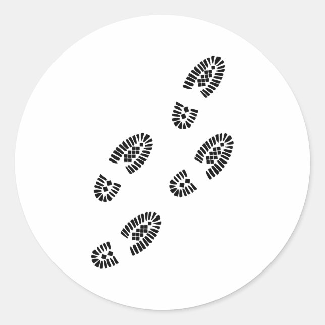 Sticker Rond Chaussures - Empreinte (Devant)