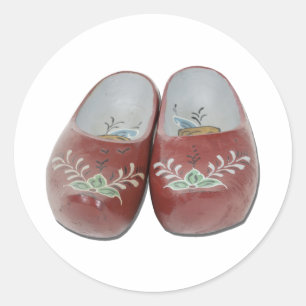 Sticker Rond Chaussures en bois050111