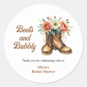 Sticker Rond Chaussures rustiques et douche de mariée occidenta