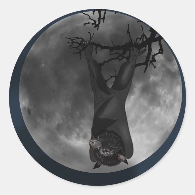 Sticker Rond Chauve-souris (Devant)