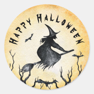 Sticker Rond Chauve-souris Éffrayante Halloween