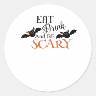 Sticker Rond Chauves-souris d'Halloween Soyez Drôles Mème Effra