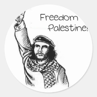 Sticker Rond Che Guevara, Liberté pour la Palestine !