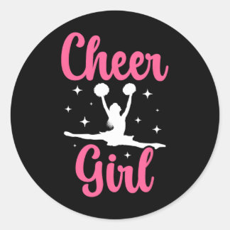 Sticker Rond Cheer Girl Cheerleader Cheerleading _1 