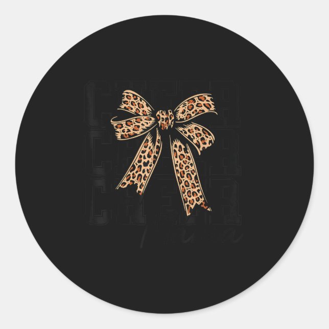 Sticker Rond Cheer maman Pom-pom girl Cheer maman Plus grand fa (Devant)