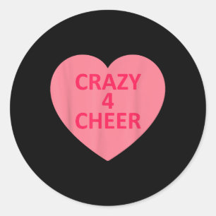 Sticker Rond Cheer Pom-pom girl - Candy I Love Heart Valentines