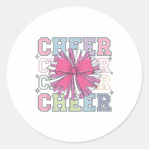 Sticker Rond Cheer super Coquette Bow Cheerled Lover Cheerled C