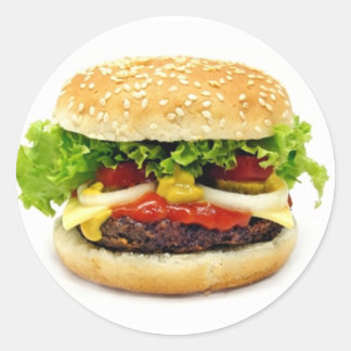 Sticker Rond Cheeseburger