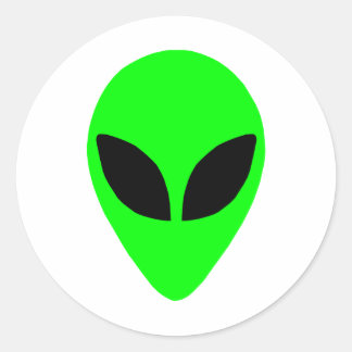 Sticker Rond Chef Alien