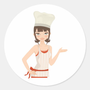 Sticker Rond Chef buste