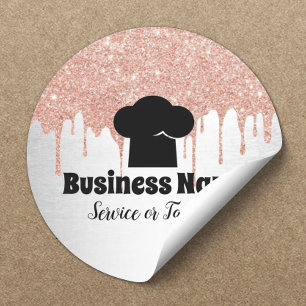 Sticker Rond Chef Casquette Boulangerie Cupcake Conduites moder