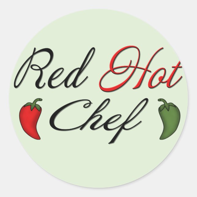 Sticker Rond Chef chaud rouge (Devant)