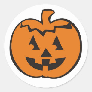 Sticker Rond Chef Citrouille amusant Halloween Thanksgiving