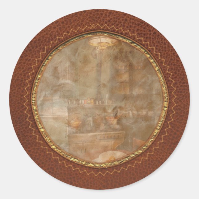 Sticker Rond Chef - Cuisine - cuisine 1908 (Devant)