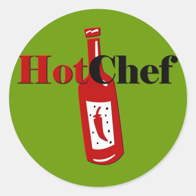 Sticker Rond Chef cuisinier (Devant)