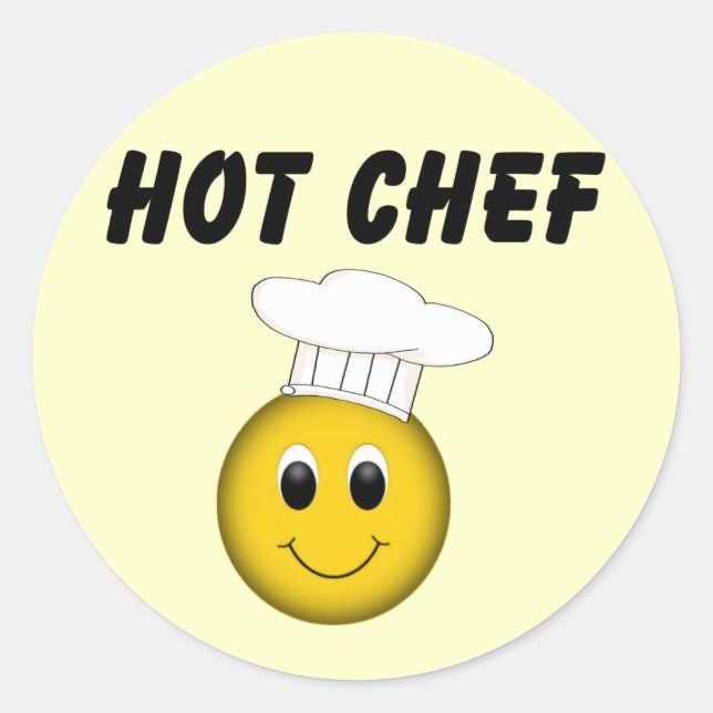 Sticker Rond Chef cuisinier (Devant)