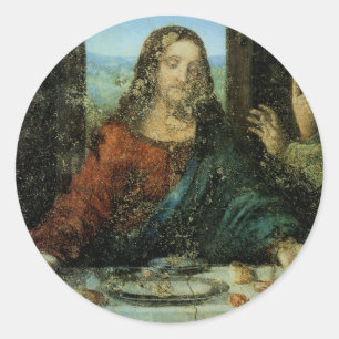 Sticker Rond Chef du Christ de la Dernière Cène