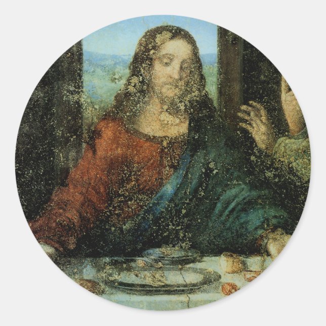 Sticker Rond Chef du Christ de la Dernière Cène (Devant)
