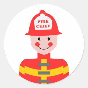 Sticker Rond Chef Fire