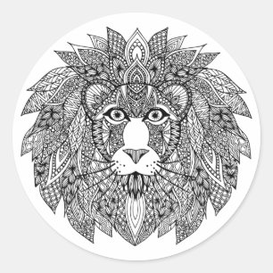 Sticker Rond Chef inspiré 4 de lion