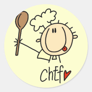 Sticker Rond Chef masculin