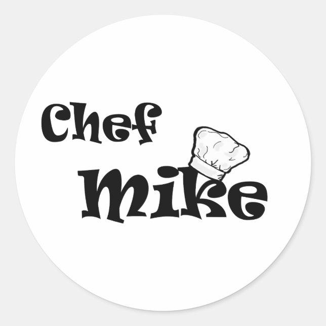 Sticker Rond Chef Mike (Devant)