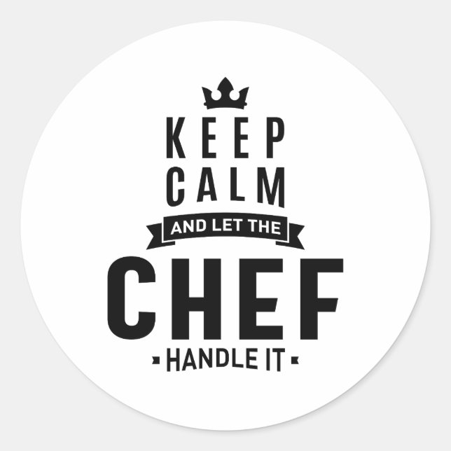 Sticker Rond Chef Travail Titre du travail Cadeau (Devant)