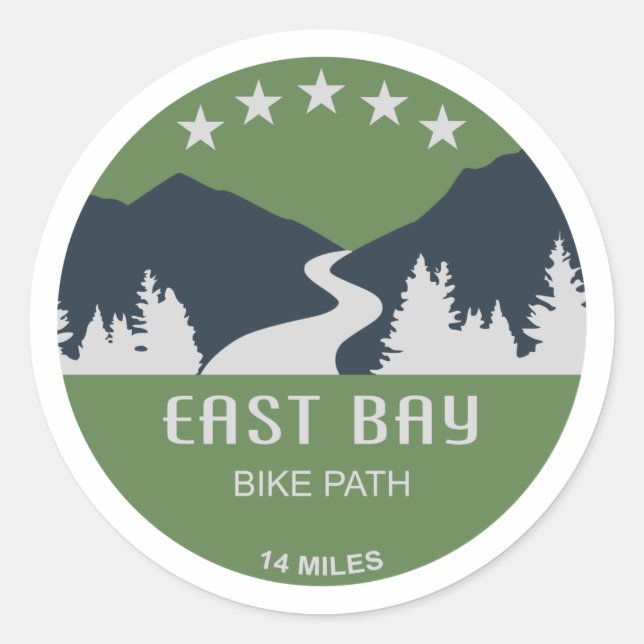 Sticker Rond Chemin cyclable East Bay (Devant)