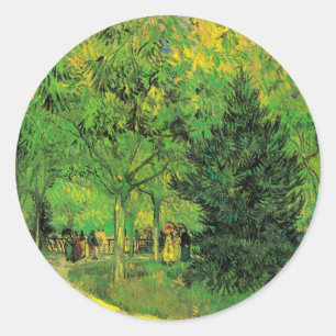Sticker Rond Chemin dans le Parc d'Arles avec Walkers - Van Gog