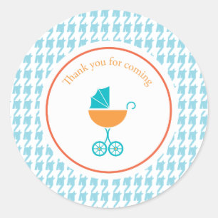 Sticker Rond Chemin de fer bleu et transport Favoriser l'auto