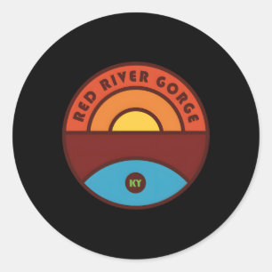 Sticker Rond Chemin de la rivière Rouge Gorge Kentucky