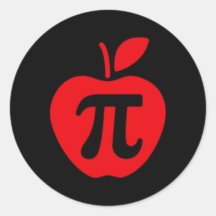 Sticker Rond Chemise Apple Pi Day